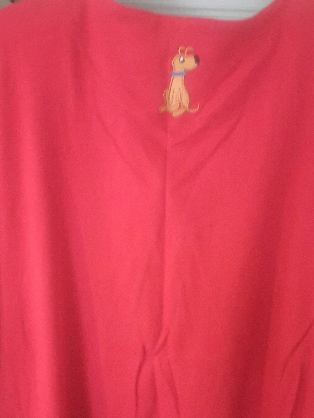 Bechamel Red Dog Applique Button-Up Cardigan